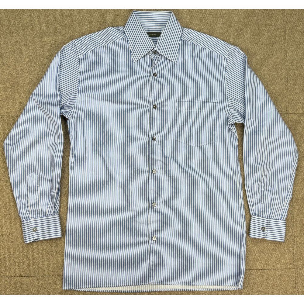 Ermenegildo Zegna Men's Striped Button Down Long Sleeve Dress Shirt Size Medium